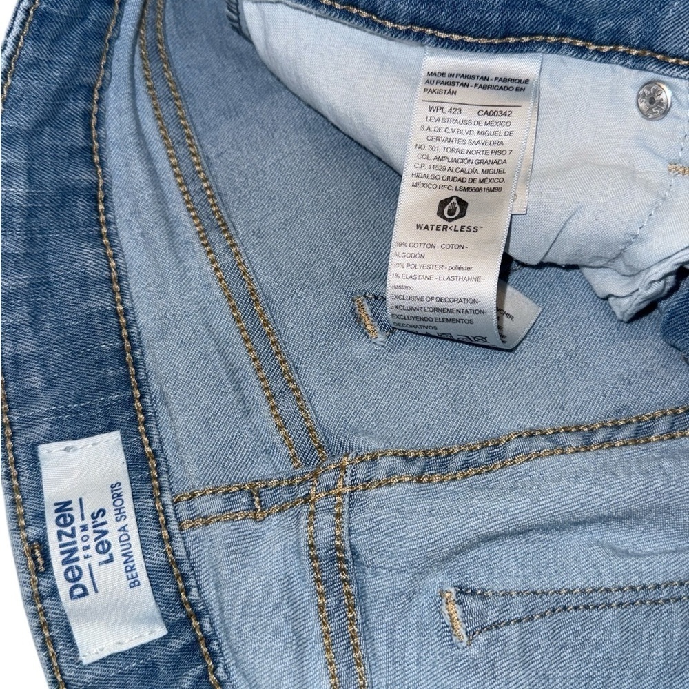 Levi's Blue Jean Shorts Mid-Rise Cuffed Hem - Picture 5 of 6
